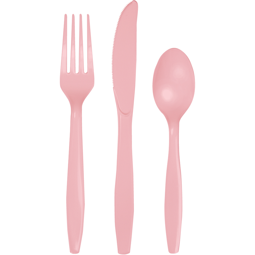 CLASSIC PINK ASSORTED CUTTERY 24ct