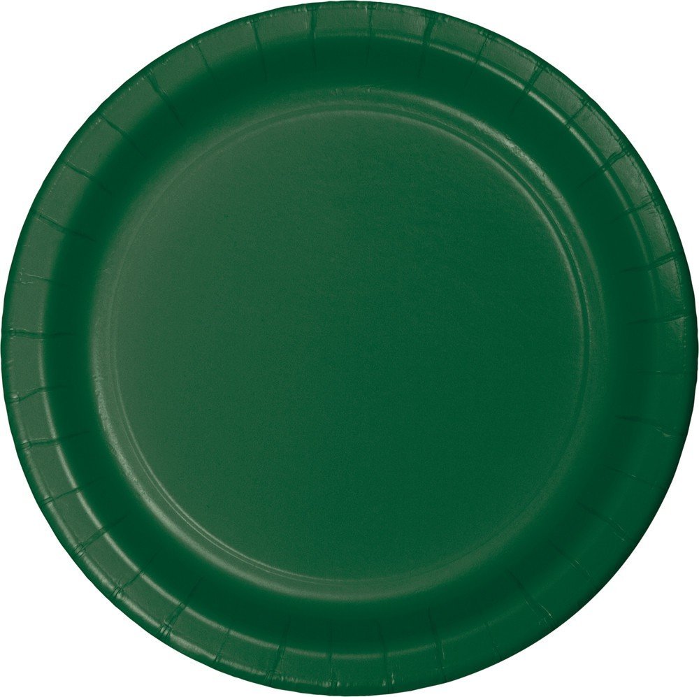 HUNTER GREEN DESSERT PLATE 24CT