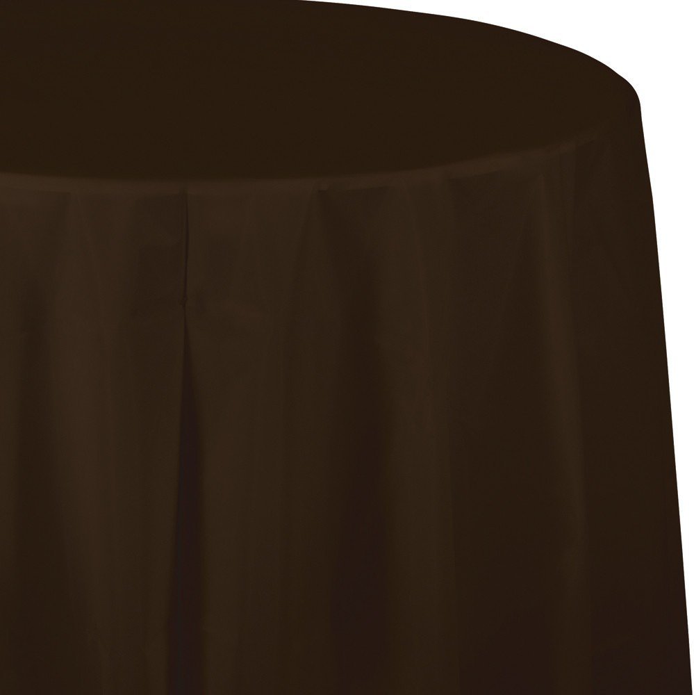 CHOCOLATE BROWN PLASTIC ROUND