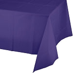 PURPLE SQUARE PLASTIC TABLE COVER