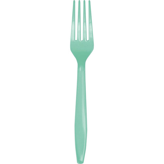 Fresh Mint Premium Plastic Forks 24CT