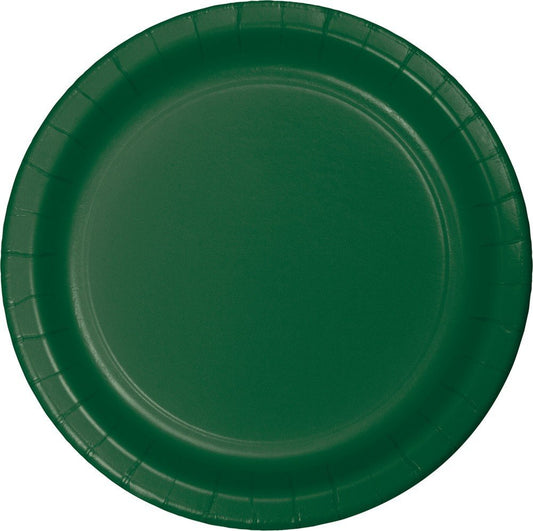 HUNTER GREEN DESSERT  PLATE 24CT