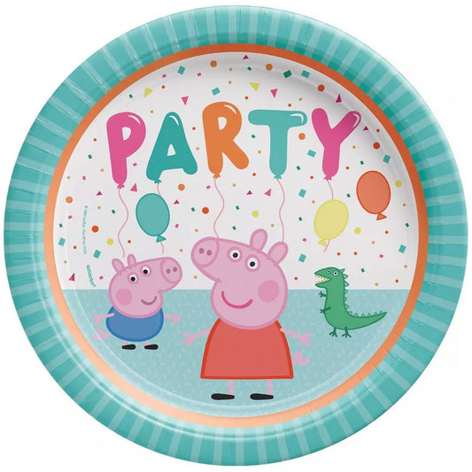 Peppa Pig Confetti Party Lunch Plates, 9in, 8ct