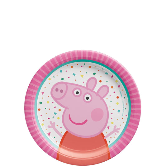 Peppa Pig Confetti Party Dessert Plates, 7in, 8ct