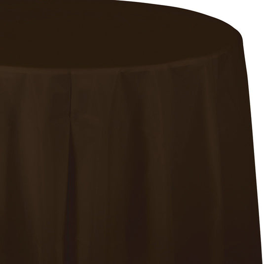 CHOCOLATE BROWN PLASTIC  ROUND