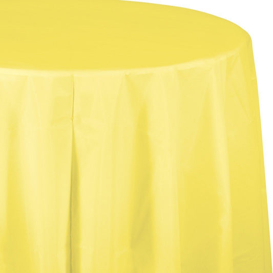 SCHOOL BUS YELLOW PLASTIC ROUND